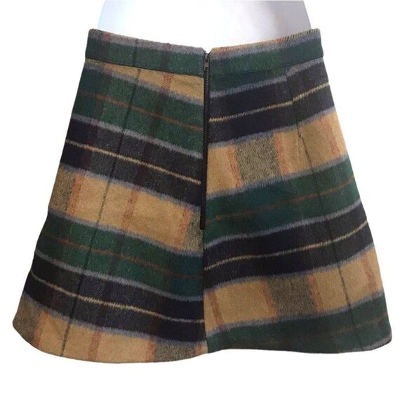 RE:NAMED Classic Plaid Mini Skirt Sz S A-Line Multicolor Retro 90s Preppy - Picture 2 of 5
